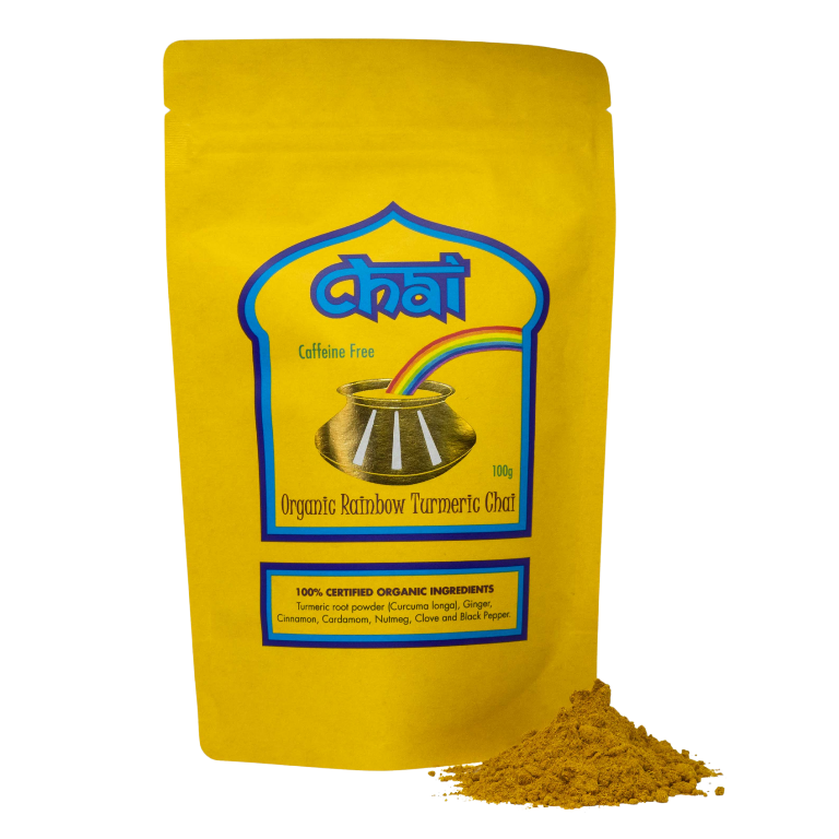 Chai Tea Organic Rainbow Turmeric Chai 100g, Caffeine Free