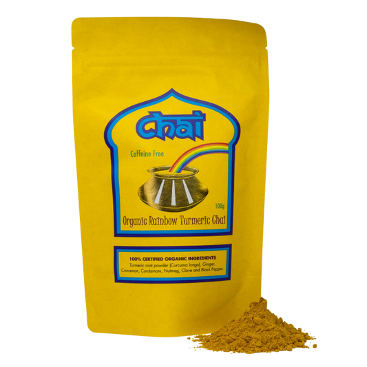 Chai Tea Organic Rainbow Turmeric Chai 100g, Caffeine Free