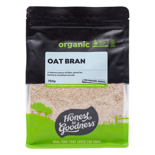 Honest To Goodness Oat Bran 750g, Australian Certified Organic