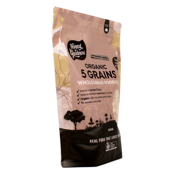 Honest To Goodness Certified Organic 5 Grains - Wholegrain Goodness 500g