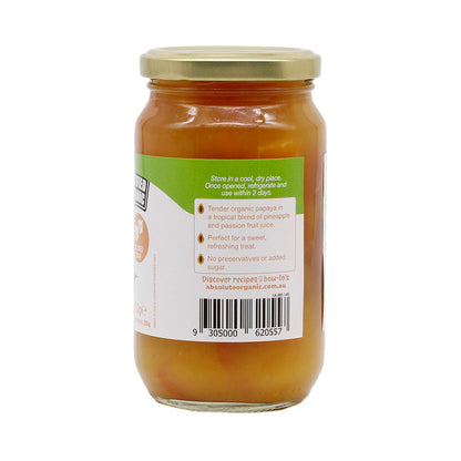 Absolute Organic Papaya Chunks In Mixed Juice 350g, Australian Certified Organic