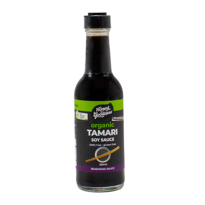 Honest To Goodness Certified Organic Tamari Soy Sauce 250mL, Gluten-Free & No Added Sugar
