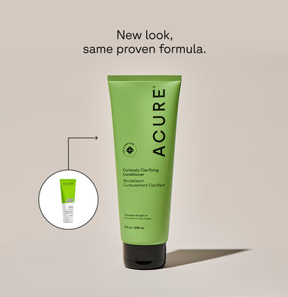 Acure Curiously Clarifying Conditioner Lemongrass 236mL, With Lemongrass & Argan Oil