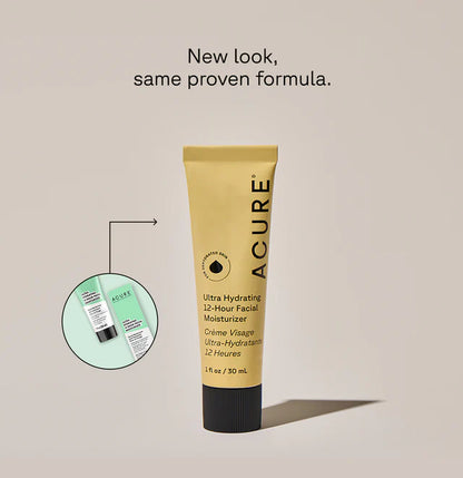 Acure Ultra Hydrating 12 Hour Facial Moisturizer 30ml, To Soothe & Balance Skin