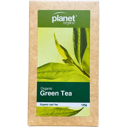 Planet Certified Organic Green Tea Loose Leaf 125g, A Mild Unfermented Tea For Any Time Of Day