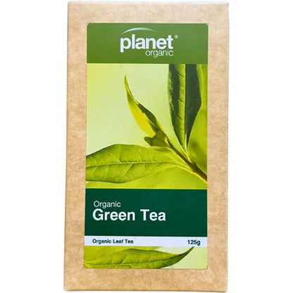 Planet Certified Organic Green Tea Loose Leaf 125g, A Mild Unfermented Tea For Any Time Of Day