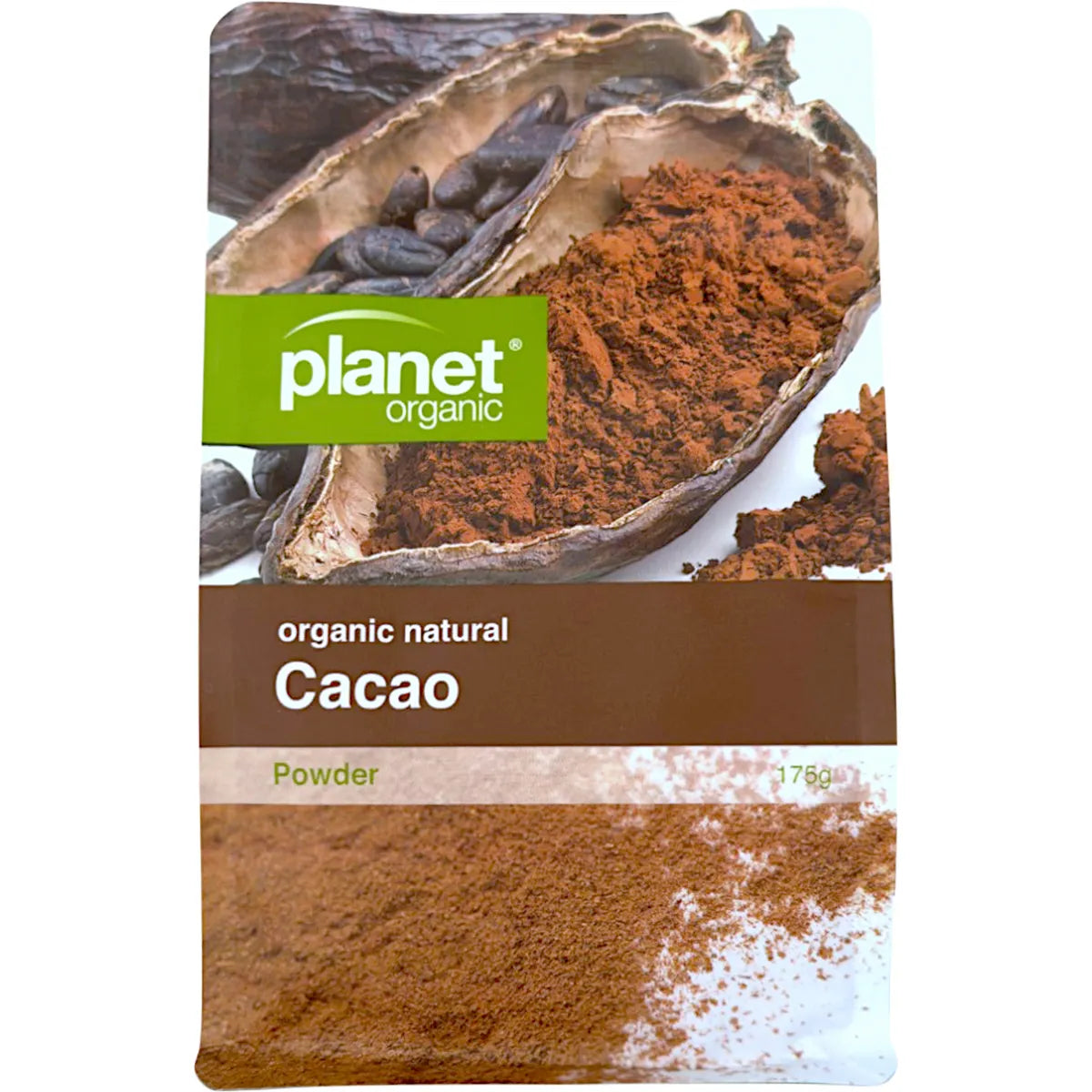 Planet Organic Cacao Powder 175g, Full Flavour & Non Alkalised