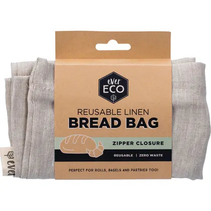 Ever Eco Reusable Linen Bread Bag, Unbleached & Undyed