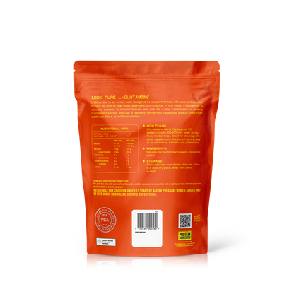 Protein Supplies Australia Plant Based L-Glutamine 200g Or 500g, 100% Pure