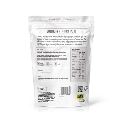 Protein Supplies Australia Grass Fed Collagen Peptides 500g Or 1Kg, Pure Unflavoured