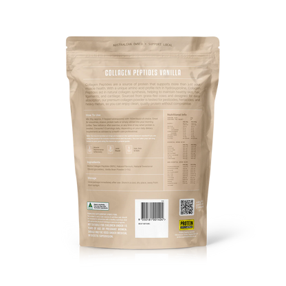 Protein Supplies Australia Grass Fed Collagen Peptides 500g Or 1Kg, Vanilla Flavour