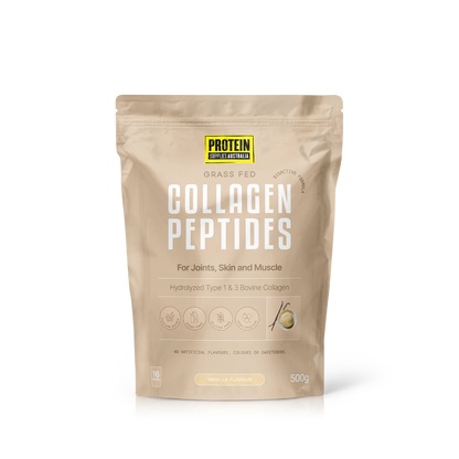 Protein Supplies Australia Grass Fed Collagen Peptides 500g Or 1Kg, Vanilla Flavour