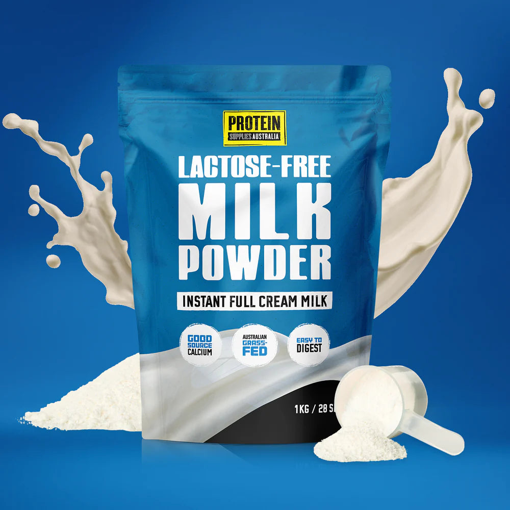 Protein Supplies Australia Lactose-Free Instant Milk Powder 1kg, Made Using Australian Milk