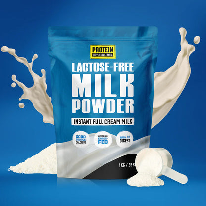 Protein Supplies Australia Lactose-Free Instant Milk Powder 1kg, Made Using Australian Milk