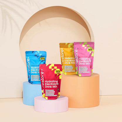 Protein Supplies Australia Restore Hydrating Electrolyte Drink Mix Tropical Twist 240g, Rehydrate & Recover