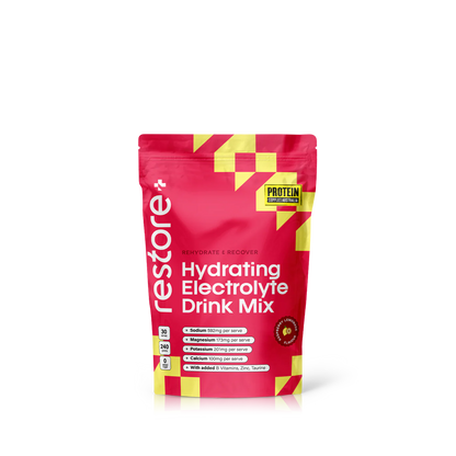 Protein Supplies Australia Restore Hydrating Electrolyte Drink Mix Raspberry Lemonade 240g, Rehydrate & Recover