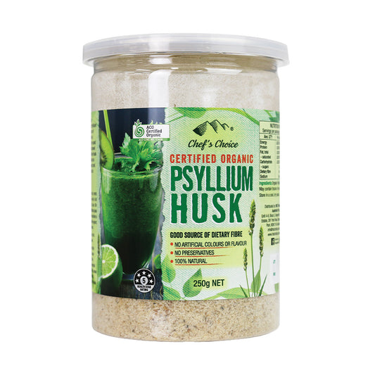 Chef's Choice Psyllium Husk 250g, Certified Organic