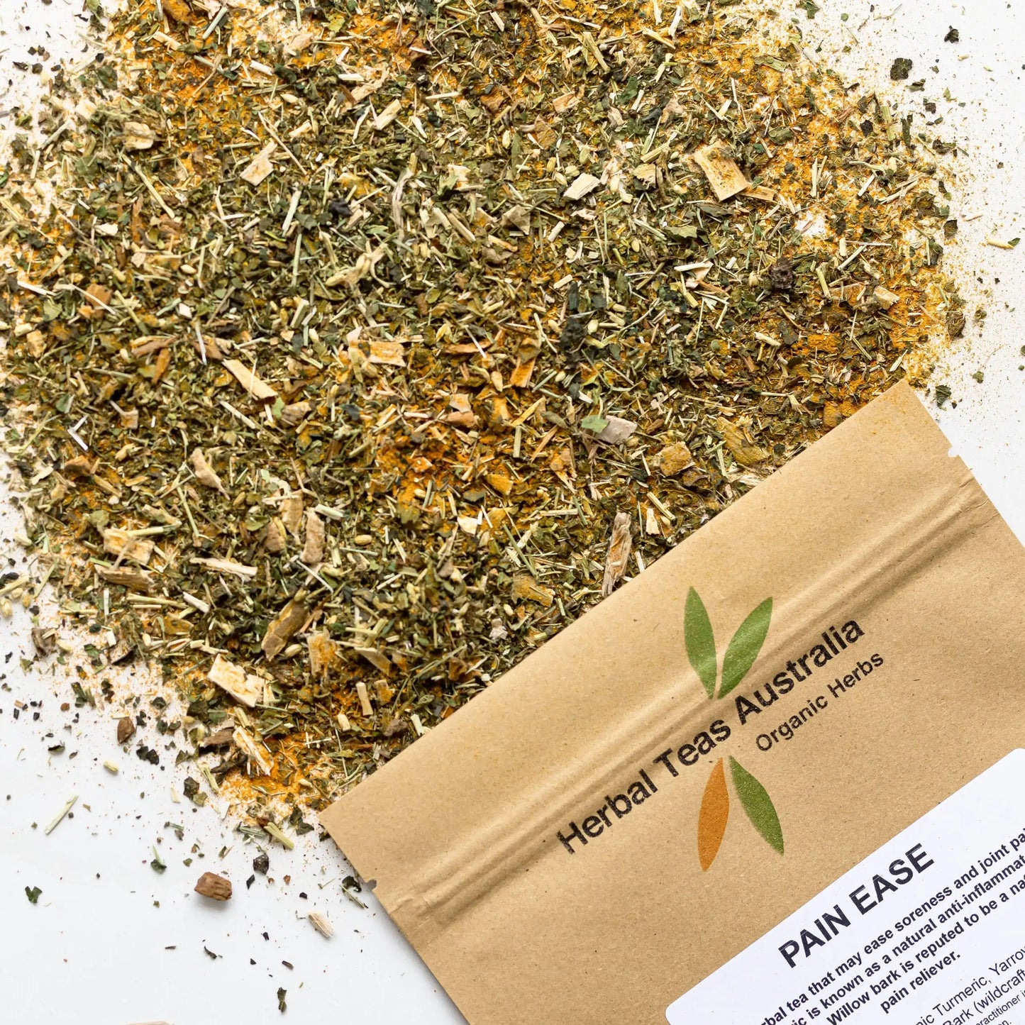 Herbal Teas Australia Pain Ease Tea 50g, With Turmeric & White Willow Bark