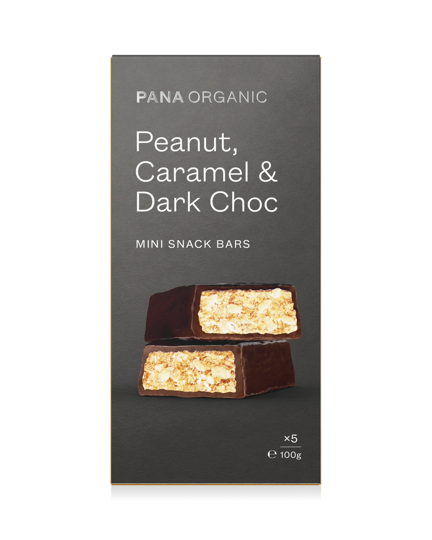 Pana Organic Certified Organic Mini Snack Bites 100g, Peanut, Caramel & Dark Chcolate