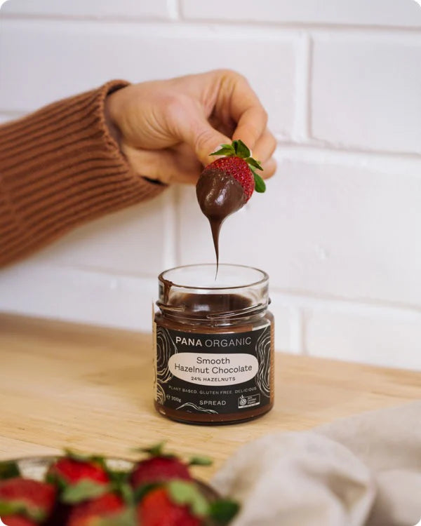Pana Organic Certified Organic Smooth Hazelnut Chocolate Spread 200g, Perfectly Blended For The Ultimate Spread