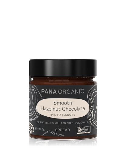 Pana Organic Certified Organic Smooth Hazelnut Chocolate Spread 200g, Perfectly Blended For The Ultimate Spread