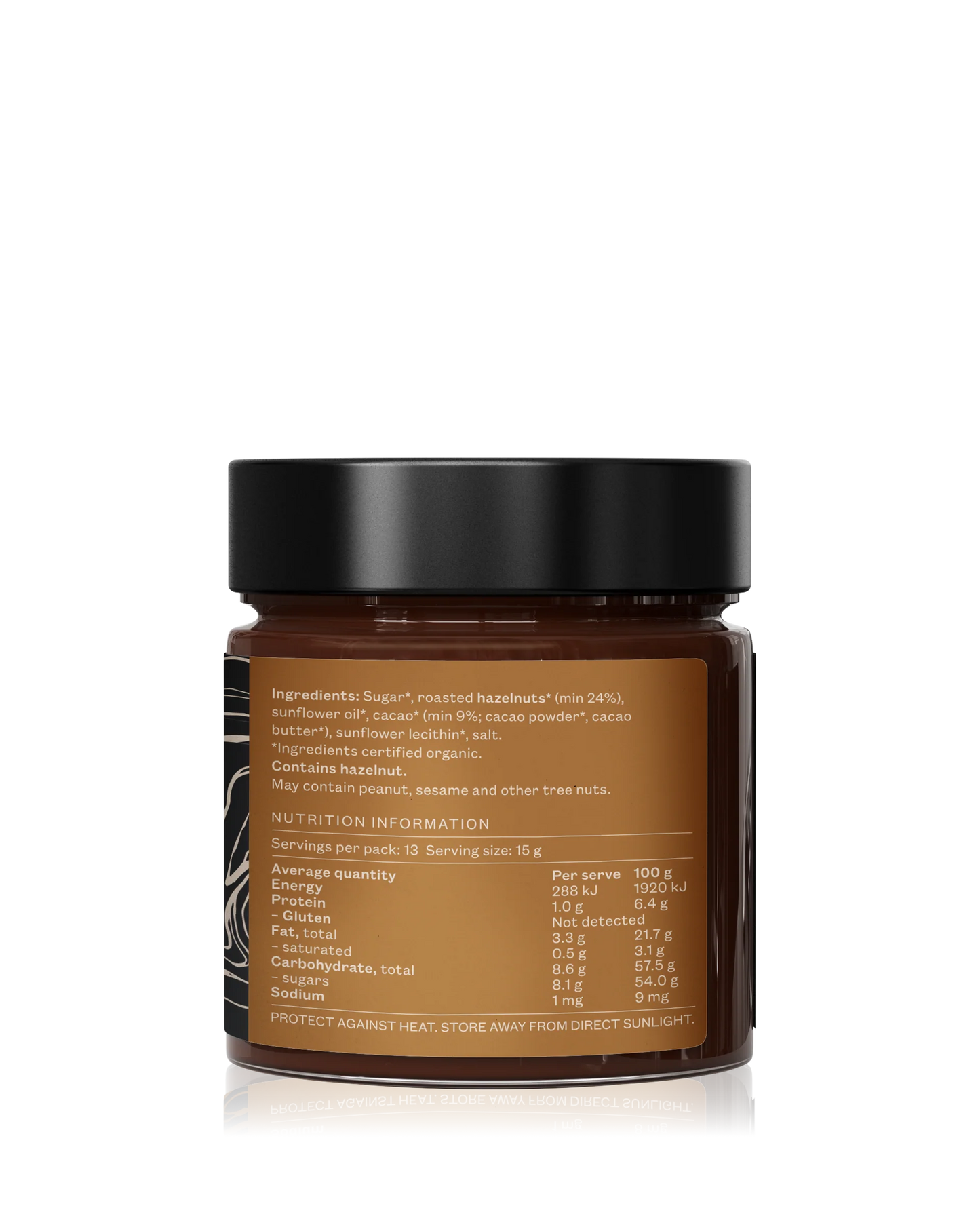 Pana Organic Certified Organic Smooth Hazelnut Chocolate Spread 200g, Perfectly Blended For The Ultimate Spread