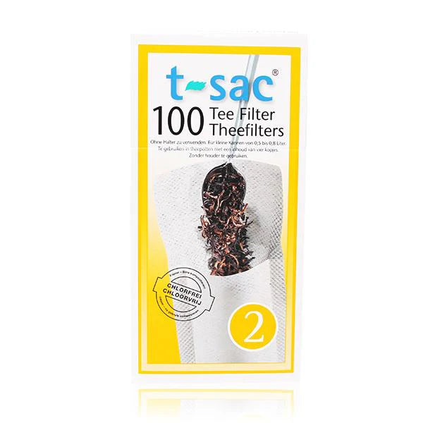 T-Sac Chlorine Free Tea Bags 100Pk; Size 2 For Large Tea Pots, Make Your Own Tea!