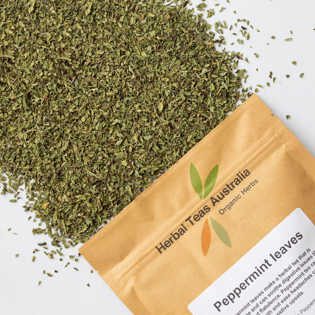 Herbal Teas Australia Organic Peppermint Leaves Tea 50g, Makes Up To 100 Cups
