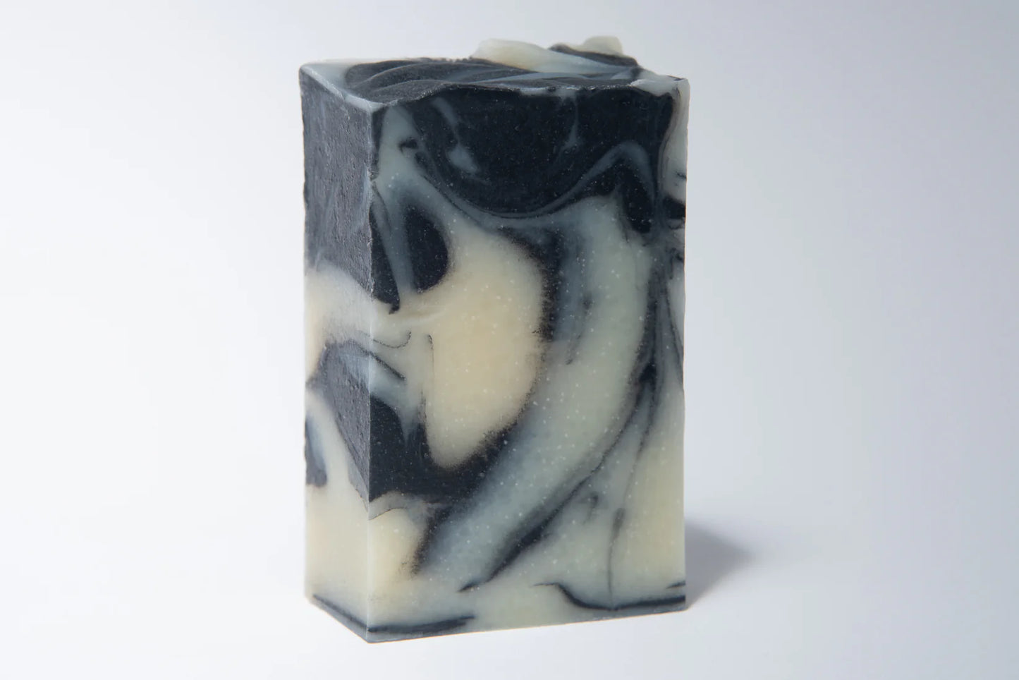 Peachie Collective Peppermint & Charcoal Swirl Soap 100g, Beneficial For Oily Or Congested Skin