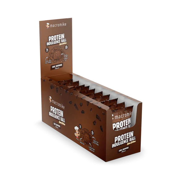 Macro Mike Protein Indulgence Ball Single 40g Or A Box Of 12, Choc Brownie Flavour