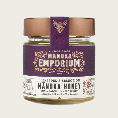 Manuka Emporium Manuka Honey MGO 514+ 250g, Harvested In Small Batches From The North Island Of New Zealand