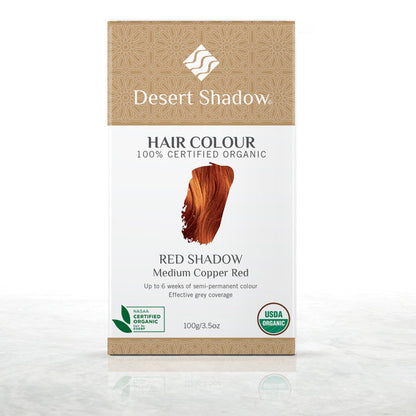Desert Shadow Certified Organic Hair Colour 100g, Red Shadow; Medium Copper Red