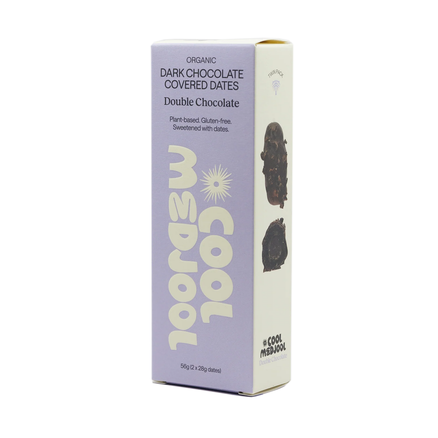 Cool Medjool Two Dark Chocolate Dates Filled With Dark Chocolate 2x28g, Double Chocolate Flavour