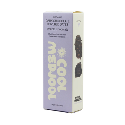Cool Medjool Two Dark Chocolate Dates Filled With Dark Chocolate 2x28g, Double Chocolate Flavour