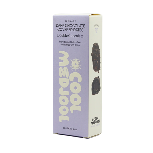 Cool Medjool Two Dark Chocolate Dates Filled With Dark Chocolate 2x28g, Double Chocolate Flavour
