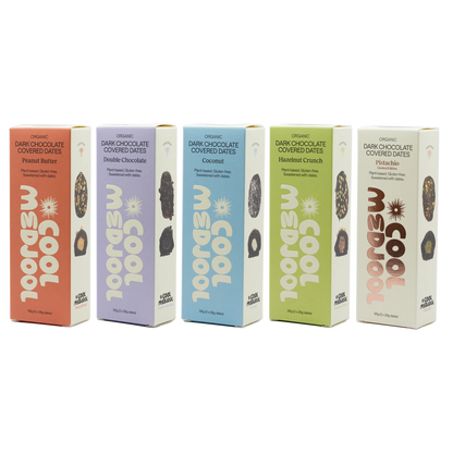 Cool Medjool Two Dark Chocolate Dates Filled With Activated Pistachio Butter 2x28g, Pistachio Flavour *Limited Edition*