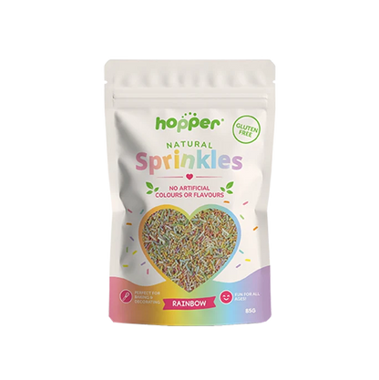 Hopper Gluten Free Natural Rainbow Sprinkles 85g, No Artificial Colours Or Flavours
