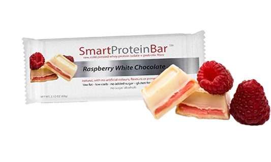 Smart Diet Solutions Smart Protein Bar™ Single Bar 60g Or A Box Of 12, Raspberry White Choc Flavour