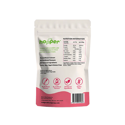 Hopper Gluten Free Natural Red 100's & 1000's 100g, No Artificial Colours Or Flavours | Note #Looks More Pink Than Red!