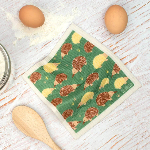 Retro Kitchen 100% Biodegradable Dishcloth, Echidna