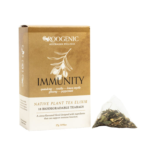 Roogenic Immunity Tea 18 Tea Bags, Native Plant Wellness Elixir
