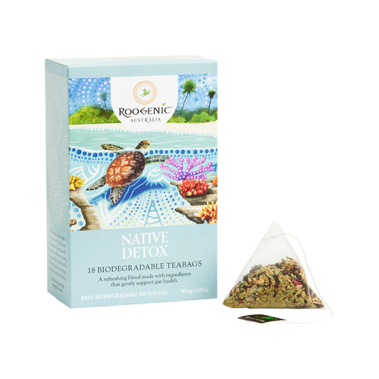 Roogenic Detox Tea 18 Tea Bags, Native Daily Cleansing Blend