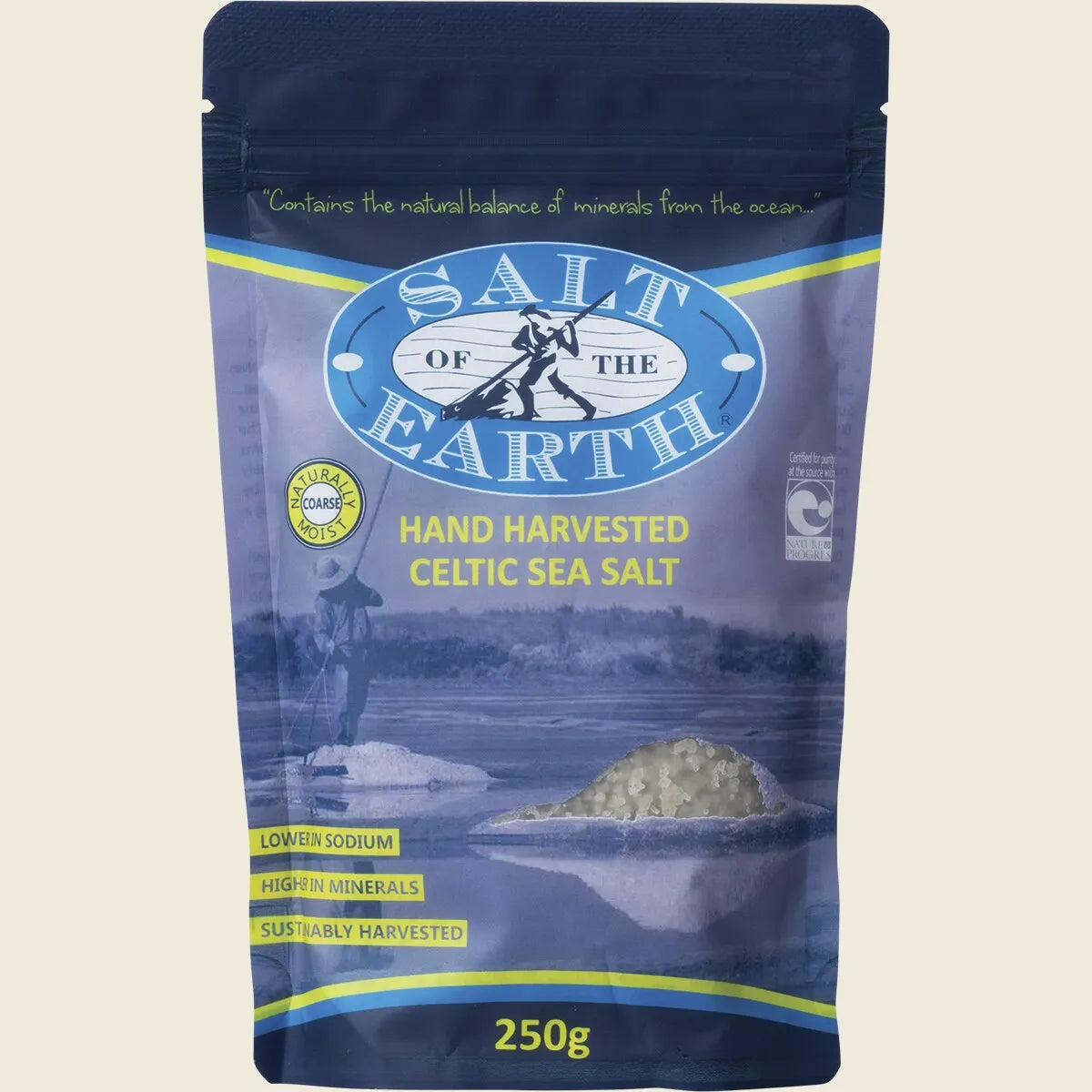 Salt Of The Earth Celtic Sea Salt 250g Or 650g, Coarse & Hand Harvested