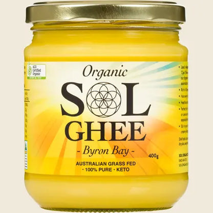 Sol Organics Certified Organic Ghee 275g, 400g, 685g Or 1kg, Paleo & Keto-Friendly