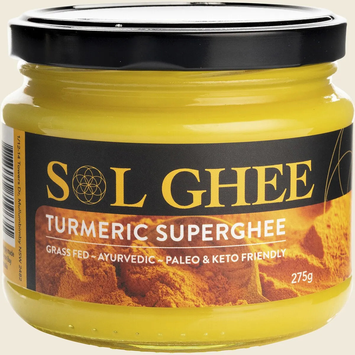 Sol Organics Turmeric Super Ghee 275g, With Black Pepper