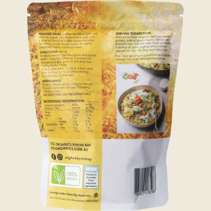 Sol Organics Moong Dhal Yellow Lentil Mix 400g, With A Special Blend Of Spices