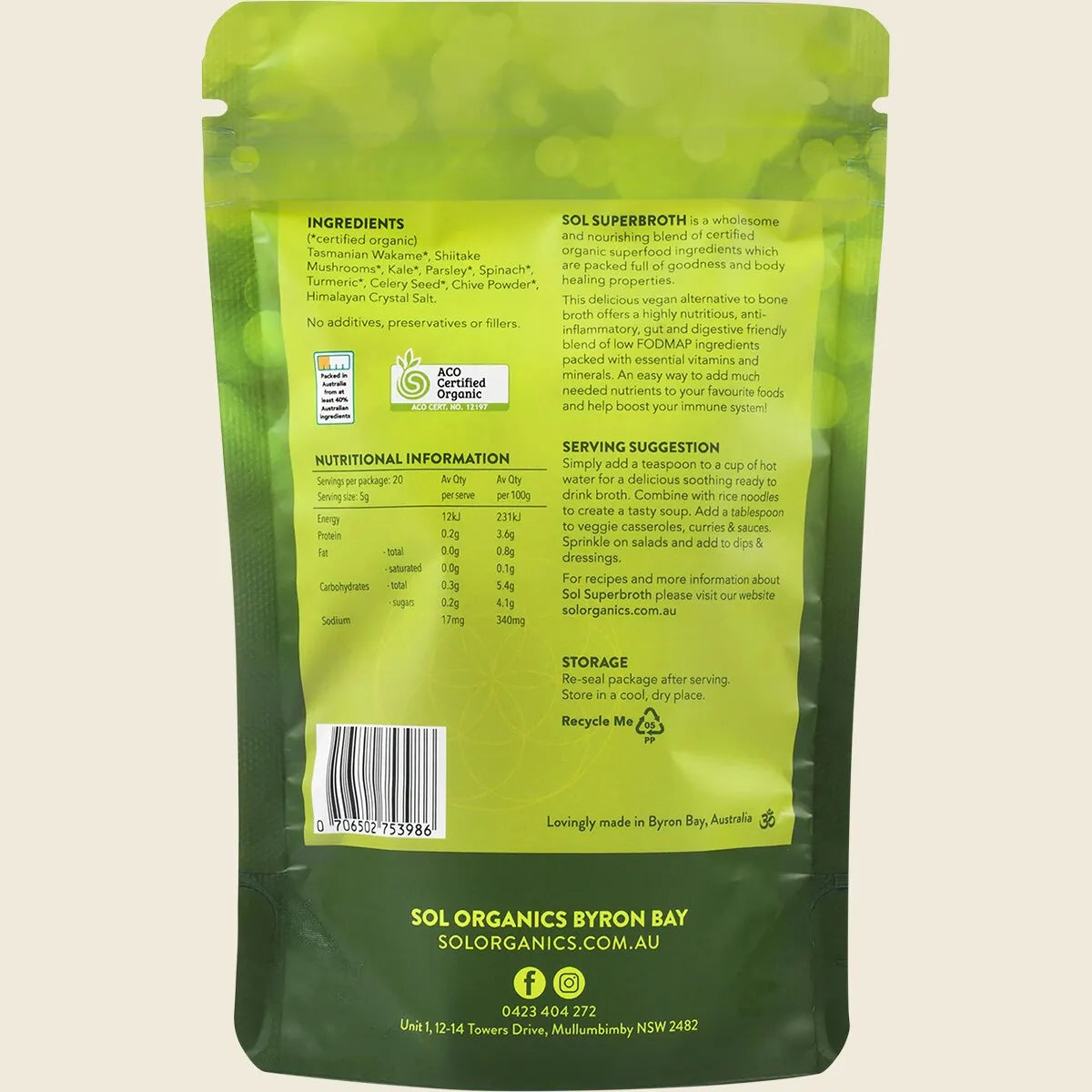 Sol Organics Superbroth 100g, Wholesome & Nourishing