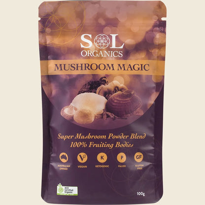 Sol Organics Mushroom Magic Blend 100g, With Six High Quality Mushrooms