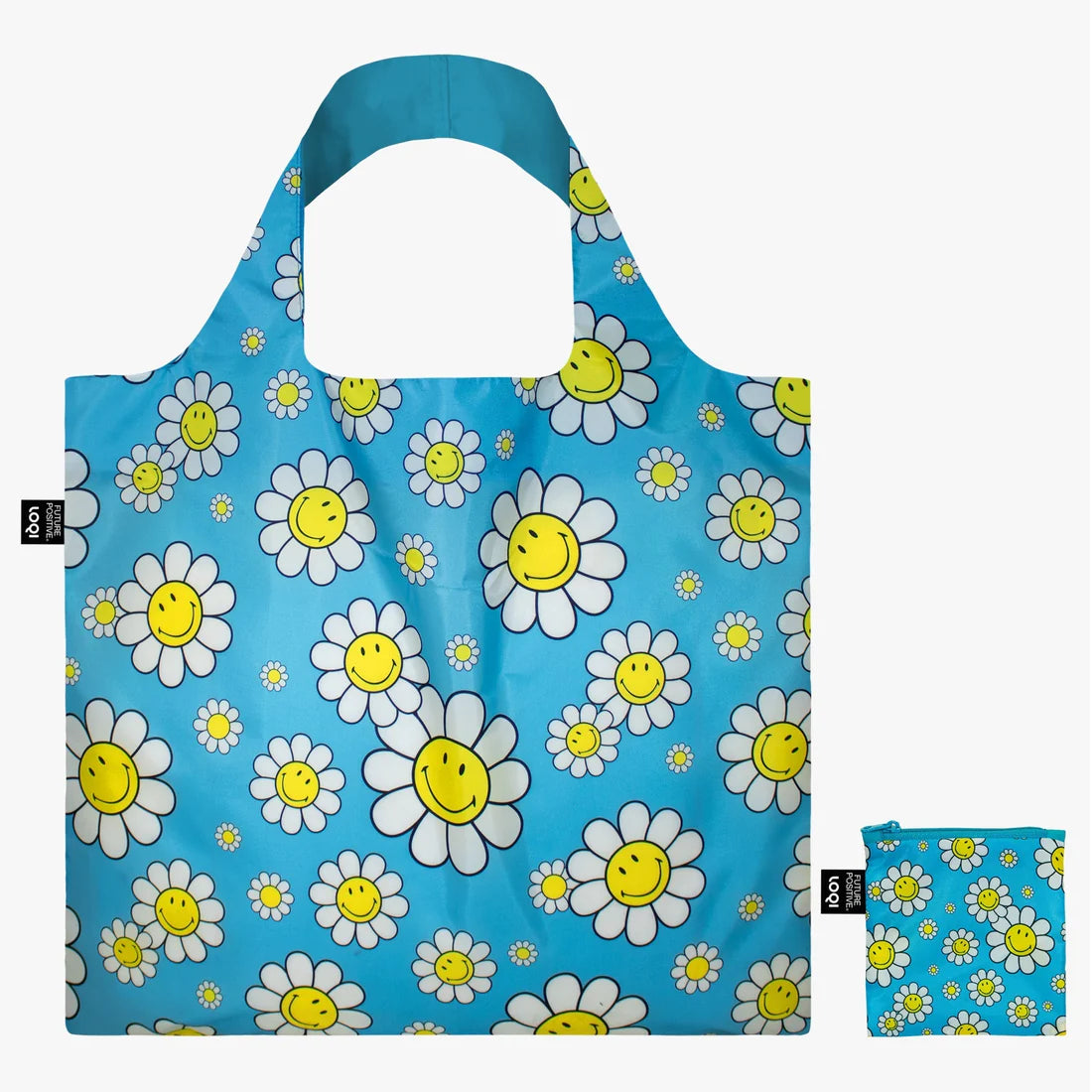 LOQI Shopping Bag, Smiley Flowers Aquarius :)
