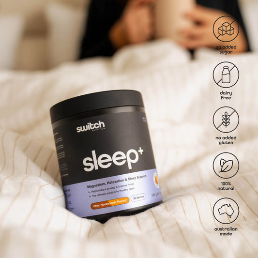 Switch Nutrition Sleep+ Magnesium Choc Honeycomb 240g Or 400g, Supports Healthy Sleep Patterns